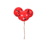 Red Bells on wire x3 (5cm) Red Bells on wire x3 (5cm)