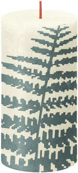 Soft Pearl Fern Bolsius Rustic Silhouette Candle (130 x 68mm)