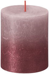 Rose Red Bolsius Rustic Metallic Candle (80 x 68mm)