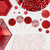 Pinwheel Food Picks Red Foil (Pack of 8)