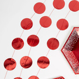 Red Foil Circle Garland
