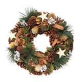 Woodland / Wooden White Stars / Fruit wreath (30cm) Woodland / Wooden White Stars / Fruit wreath (30cm)
