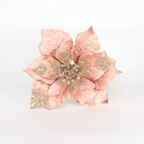 Rose Gold Poinsettia with Clip Rose Gold Poinsettia with Clip