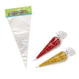 Large Clear Cone Cello Bags with twist ties - pk25 Large Clear Cone Cello Bags with twist ties - pk25