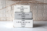 White Amoureuse Crates (Set of 3 Crates) White Amoureuse Crates (Set of 3 Crates)