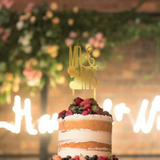 Gold Mr & Mrs Cake Topper Gold Mr & Mrs Cake Topper