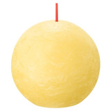 Sunny Yellow Bolsius Rustic Shine Ball Candle 76mm