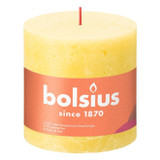 Sunny Yellow Bolsius Rustic Shine Pillar Candle (100 x 100mm)