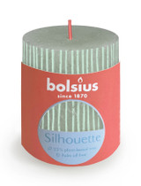 Jade Green Bolsius Rustic Silhouette Pillar Candle (80 x 68mm) Jade Green Bolsius Rustic Silhouette Pillar Candle (80 x 68mm)