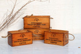Set of 4 Coffee Crates with Rope Set of 4 Coffee Crates with Rope