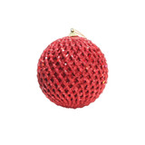 Bauble Glitter/Sequin Red (Dia10cm) Bauble Glitter/Sequin Red (Dia10cm)