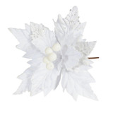 Velvet Poinsettia with Glitter Edge (Dia28cm) Velvet Poinsettia with Glitter Edge (Dia28cm)