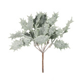 Frosted White Glitter Holly Pick (H20cm) Frosted White Glitter Holly Pick (H20cm)