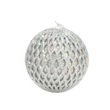 Silver Glitter and Sequin Bauble (Dia12cm)