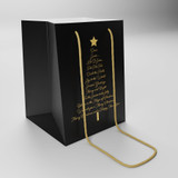 Black W/Gold Tree Hand Tie Bag (19x25cm) Black W/Gold Tree Hand Tie Bag (19x25cm)