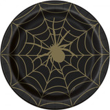 Black and Gold Spider Web Plates (9 Inch) Black and Gold Spider Web Plates (9 Inch)
