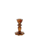Thea Candlestick -Mocha Coloured Glass (11cm) Thea Candlestick -Mocha Coloured Glass (11cm)