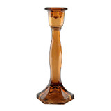 Valentia Candlestick -Mocha Coloured Glass (23cm) Valentia Candlestick -Mocha Coloured Glass (23cm)
