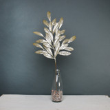 Gold Glitter Bay Leaf Spray 