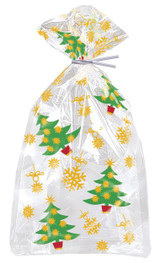 Golden Christmas Tree Cello Bags Golden Christmas Tree Cello Bags