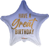 ECO 18inch Birthday Star Metallic Balloon ECO 18inch Birthday Star Metallic Balloon