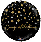 Holographic Congratulation Balloon - 18 Inch (with stars) Holographic Congratulation Balloon - 18 Inch (with stars)