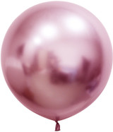 Pink Chrome Jumbo Latex Balloon - 24 inch (Pk 3) Pink Chrome Jumbo Latex Balloon - 24 inch (Pk 3)