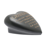 Graveside Grey Heart Plaque - Grandad Graveside Grey Heart Plaque - Grandad