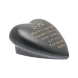 Graveside Grey Heart Plaque - Son