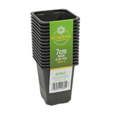 7cm Square Black Plant Pots (pack of 15) 7cm Square Black Plant Pots (pack of 15)