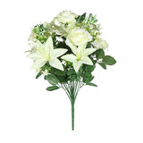 Cream Pembroke Rose and Lily Mixed Bunch Cream Pembroke Rose and Lily Mixed Bunch