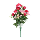 Cerise Pembroke Rose and Lily Mixed Bunch Cerise Pembroke Rose and Lily Mixed Bunch