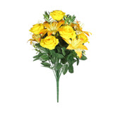 Yellow Pembroke Rose and Lily Mixed Bunch Yellow Pembroke Rose and Lily Mixed Bunch