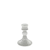 Flora Candlestick - Clear Glass (10cm) Flora Candlestick - Clear Glass (10cm)