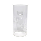 Glass Cylinder Vase with 3 Cups (25cm) 