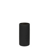 Matt Black Glass Cylinder Vase (20cm) 