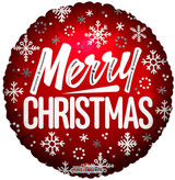 Red Merry Christmas Balloon (18 inch) 