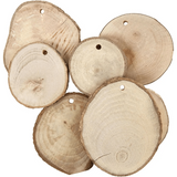 Wooden Discs with Hole (Pack of 25) Wooden Discs with Hole (Pack of 25)