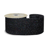 Black Glitter Wired Ribbon (63mm x 10y) Black Glitter Wired Ribbon (63mm x 10y)