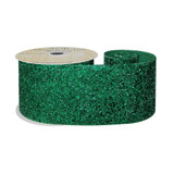 Christmas Green Wired Glitter Ribbon (63mm x 10 yards) Christmas Green Wired Glitter Ribbon (63mm x 10 yards)