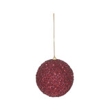 Glitter Burgundy Bauble (12cm) Glitter Burgundy Bauble (12cm)