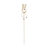 Gold Reindeer Wooden Pick with Bell (50cm) Gold Reindeer Wooden Pick with Bell (50cm)