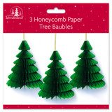 Paper Christmas Tree Baubles (Pack of 3)