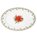 Christmas Holly China Serving Plate Christmas Holly China Serving Plate