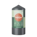 Bolsius Stormy Grey Essential Pillar Candle (120mm x 58mm) 