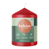 Bolsius Delicate Red Essential Pillar Candle (80mm x 58mm) Bolsius Delicate Red Essential Pillar Candle (80mm x 58mm)