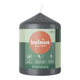 Bolsius Stormy Grey Essential Pillar Candle (80mm x 58mm) Bolsius Stormy Grey Essential Pillar Candle (80mm x 58mm)