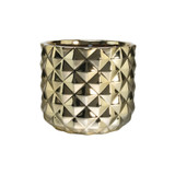 Gold Electroplated Ceramic Pot (10.8cm)