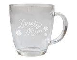 Mothers Day Printed Glass Coffee Cup (350ml) (Assorted Designs) Mothers Day Printed Glass Coffee Cup (350ml) (Assorted Designs)