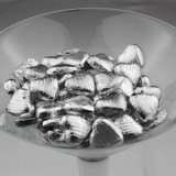 Silver Foiled Dark Chocolate Hearts (1kg)
